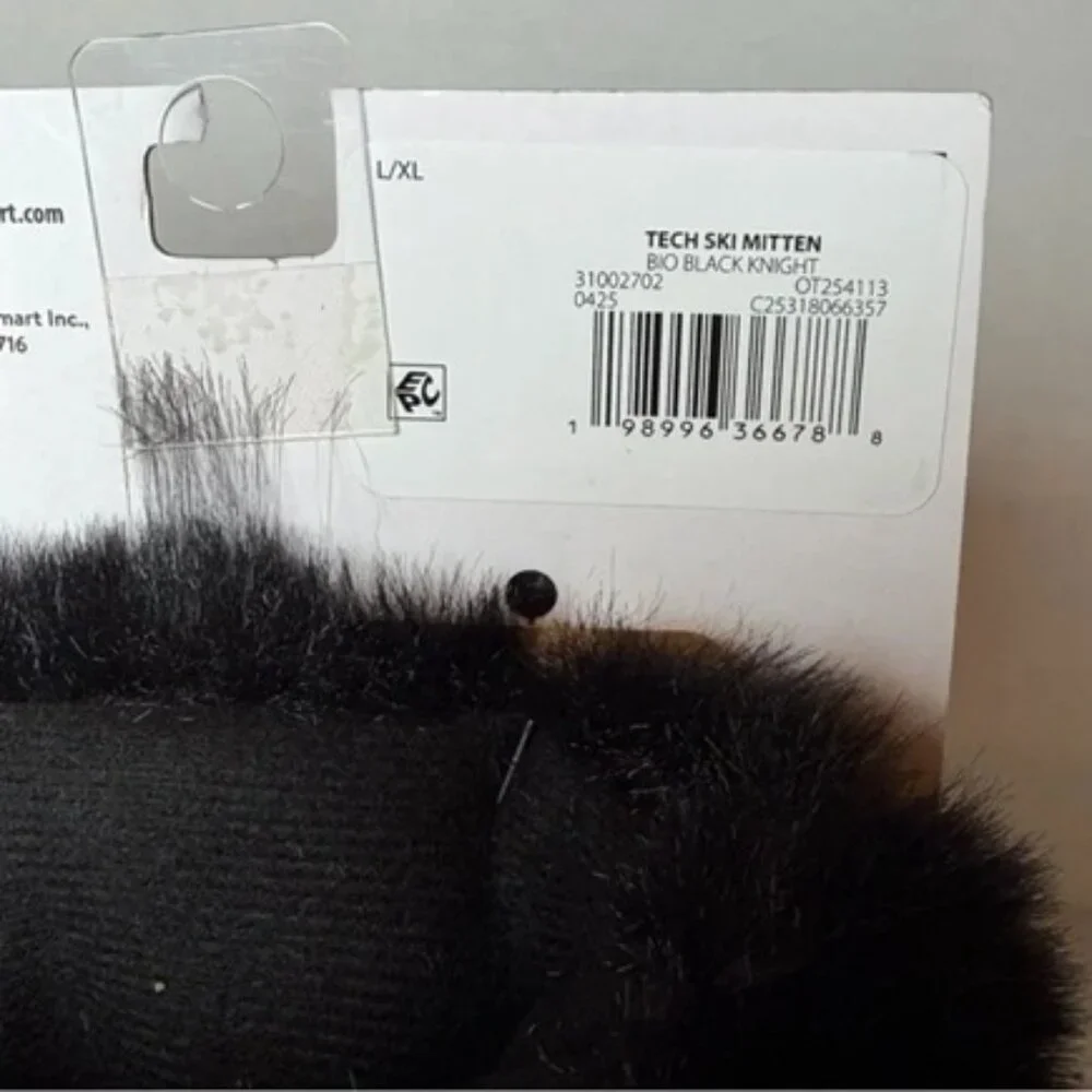 Ozark Trail Ski Mittens Women L/XL Faux Fur Cuff Winter Gloves NWT